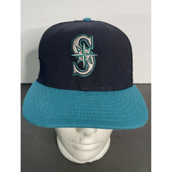 New Era Other - Vintage Seattle Mariners New Era 100% Wool Collection Hat Cap Mens 7 Made In USA